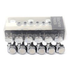 2 Pin 6 Right Guitar 1:16 Locking Tuners Tuning Keys Pegs Machine Heads Chrome