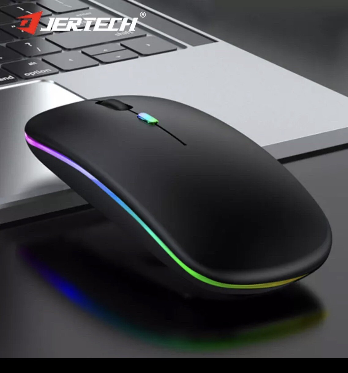 Slim Wireless Optical Mouse USB Rechargeable 2.4Ghz Dual Mode Portable-image