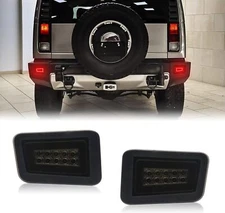 Smoked LED Rear Bumper Fog Turn Signal Brake Tail Light For 2005-2009 Hummer H2