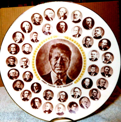 Jimmy Carter~39th President Commemorative Wall Collection Gold Trim Plate