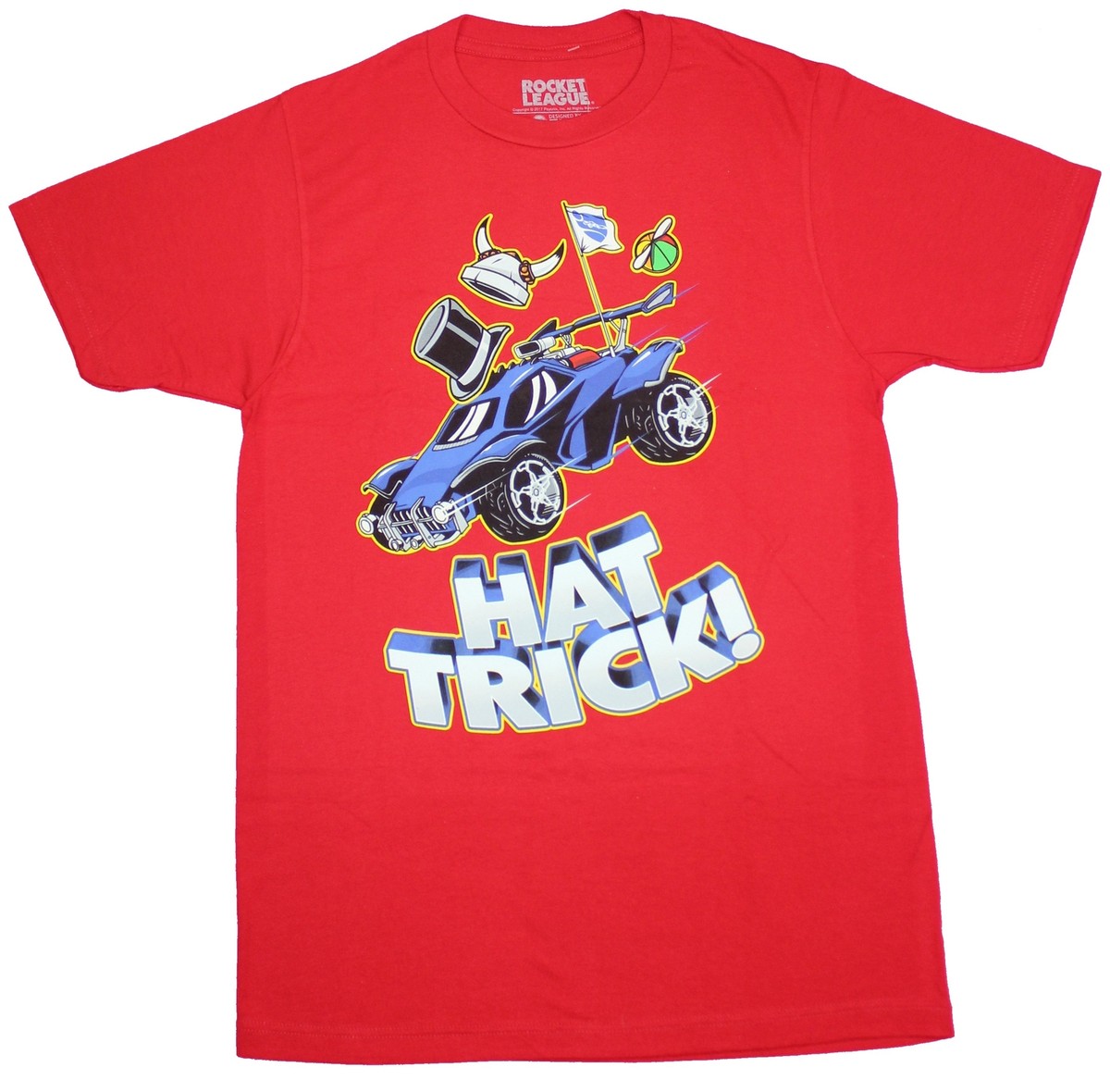 Rocket League Mens T-Shirt- Hat Trick Blue Car | eBay