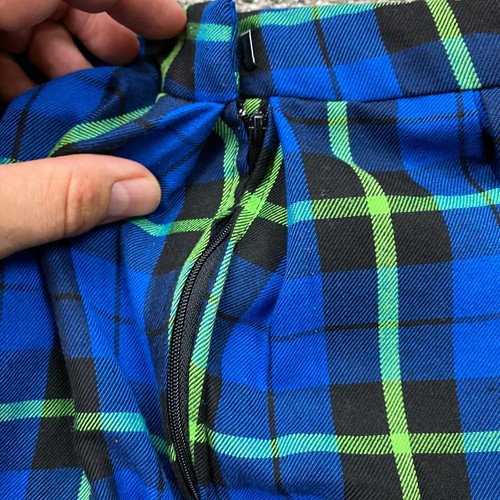 Hot Topic Skirt Women's Large Blue Green Plaid Pleated Grunge Schoolgirl Y2K - Picture 3 of 9