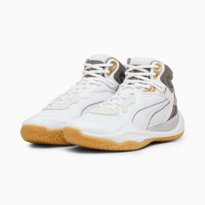 Size 14 - PUMA Playmaker Pro Plus Mid Gray White
