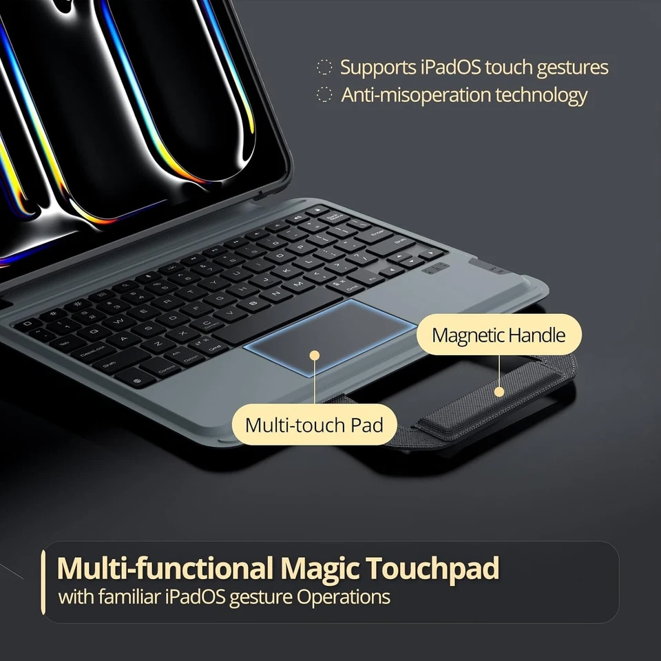 Nillkin Magic Keyboard Case for iPad Pro 11 inch M4 2024, Backlit Travel Case - Image 2 of 4