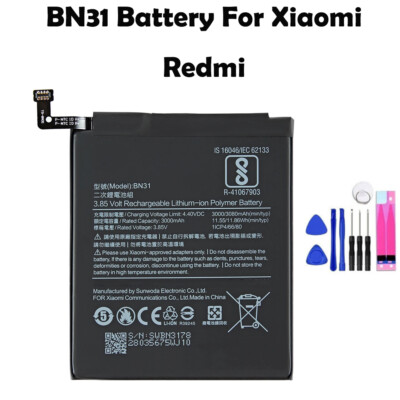 BN31 Battery For Xiaomi Mi A1 MDG2/5X/Redmi Note 5A/5A Pro/5A Prime/Redmi S2