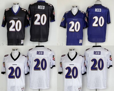 Adult Baltimore Ravens #20 Shirt Top Vintage Legacy DE Big & Tall Size