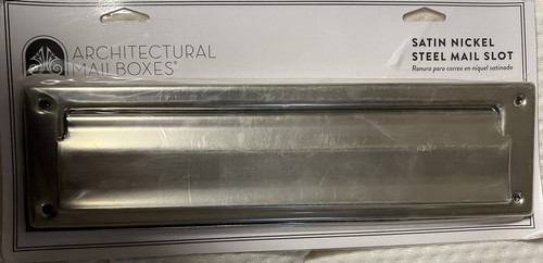 Architectural Mailboxes Mail Slot Accessory Satin Nickel MS00SNAM NEW FREE SHIP - Picture 2 of 5