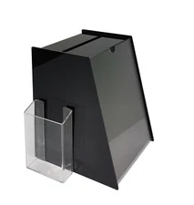 Returned item! Clear Acrylic Ballot Dnation Box Tip Sales Lead Box Collection