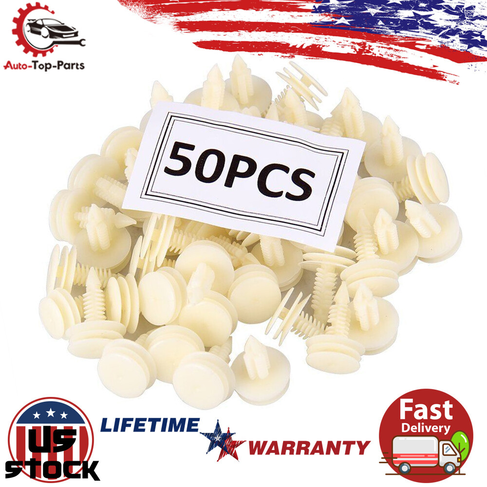 Rydowenna 20pcs Door Trim Panel Retainer Clip, Compatible With GM Chevrolet Saab Hummer H2 Equinox Camaro GMC Cadillac ATS CTS SRX 11519031, White, M In | Whizz Clips