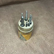 Starrett Center Punch with Square Shank Set, 1/16-1/4"  Pre-owned  #31