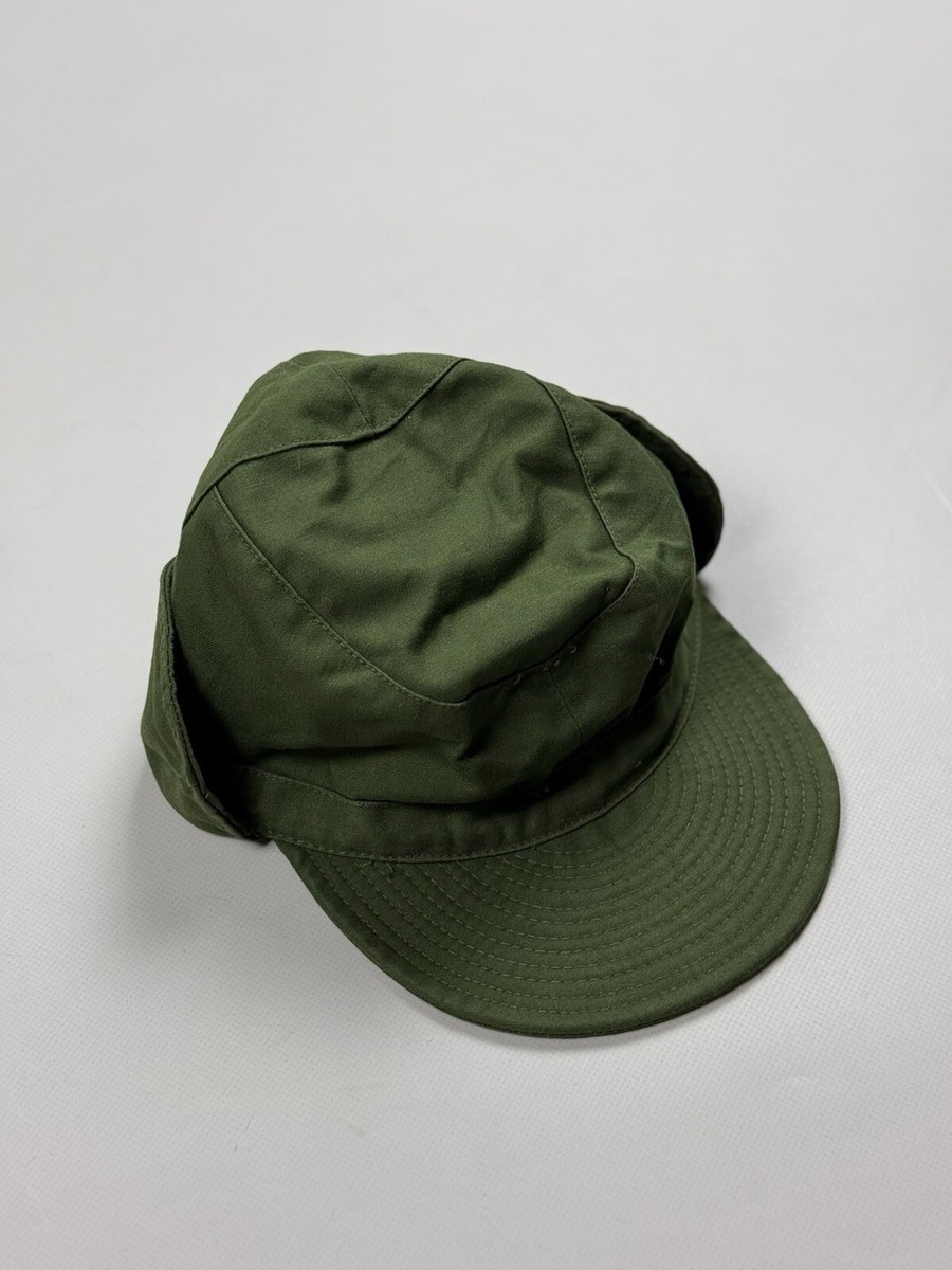 Vintage Swedish Army Ear Flap Earwarmer Military Cap Hat Size 56