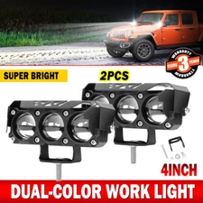 2X 4inch LED Work Light Bar Spot Pods Fog Lamp Offroad Driving ATV 4WD Truck SUV