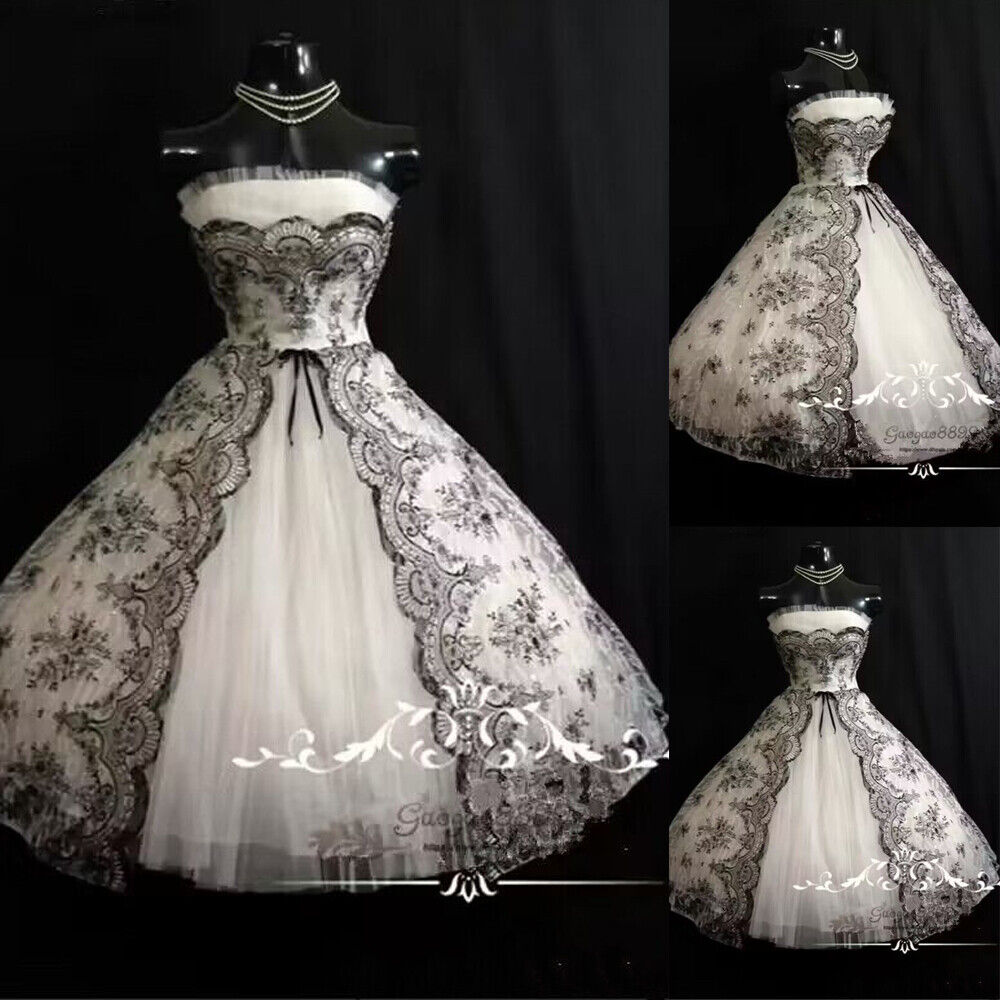 Strapless Short Ball Gown Black And White Wedding Dress Strapless Short Ball Gown Black And White Wedding Dress