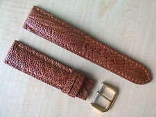 OSTRICH REAL LEATHER, Wrist watch Strap Band, 16 - 24mm Width Size, Brown 287-01