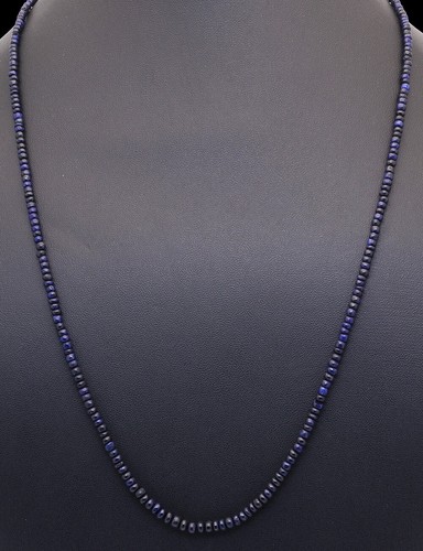 Gehna Jaipur Blue Sapphire Gemstone Round Smooth Beads Strand NP-1154 - Picture 5 of 5