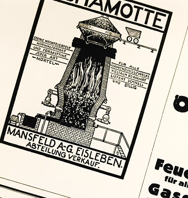 ''KIWA Essen / MANSFELD AG Eisleben'' 1927 originals of the time advertising graphics