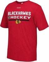 Chicago Blackhawks T-Shirt Kurzarm Rot Reebok Logo Crew Neck – Rot, Medium