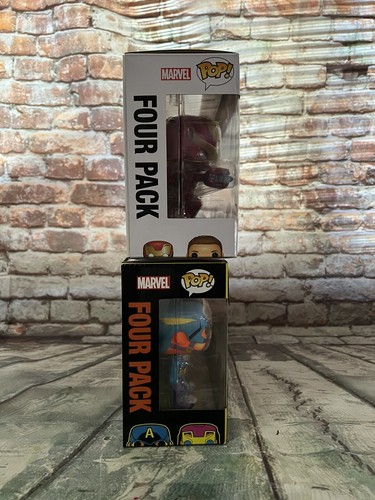 Funko Pop! Marvel Avengers And Marvel Black Light 4 Pack Bundle Fast Shipping - Picture 2 of 8