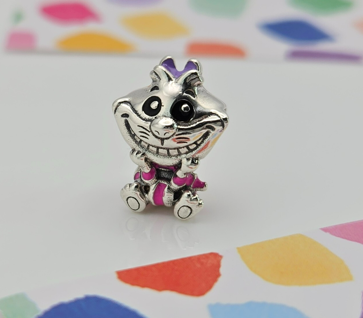 Authentic Pandora Silver Disney Alice in Wonderland Cheshire Cat