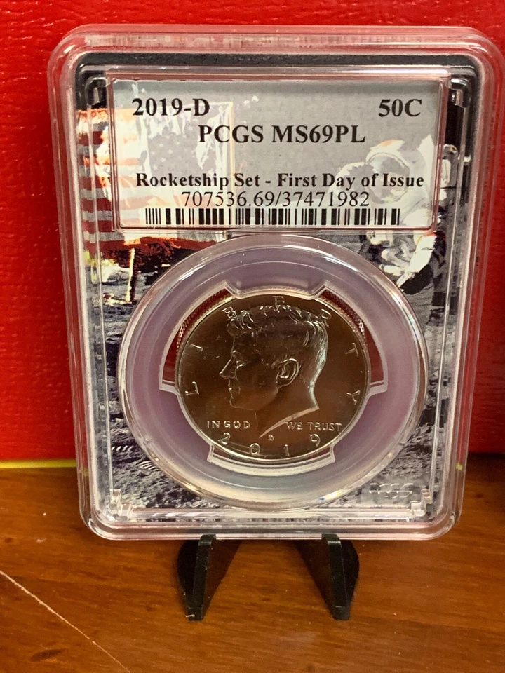 2019-D MS69PL 2019-S PR 70 DCam FDOI PCGS Rocket Ship Set Native JFK - Image 2 of 4