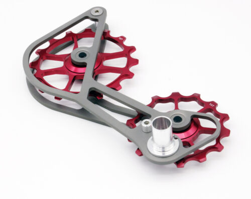 SwishTi Bicycle Oversized Pulley Titanium Cage for Shimano Ultegra 6800/9000 Red - Picture 5 of 10