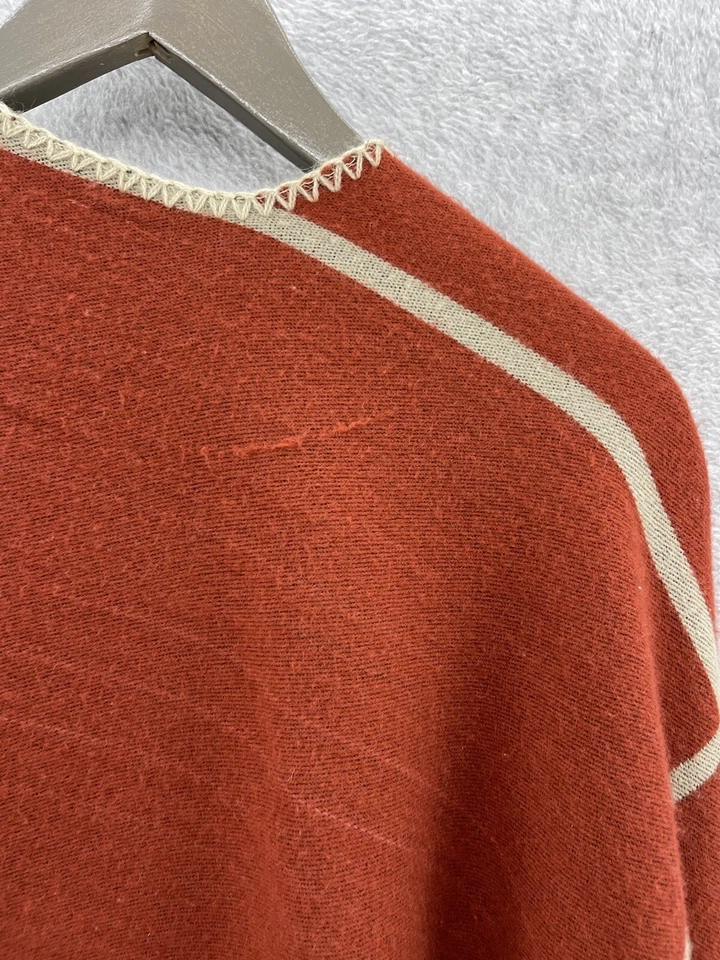 Cato женщин пончо кирпич красный коричневый один размер сшитый водопад спереди - Изображение 4 из 4