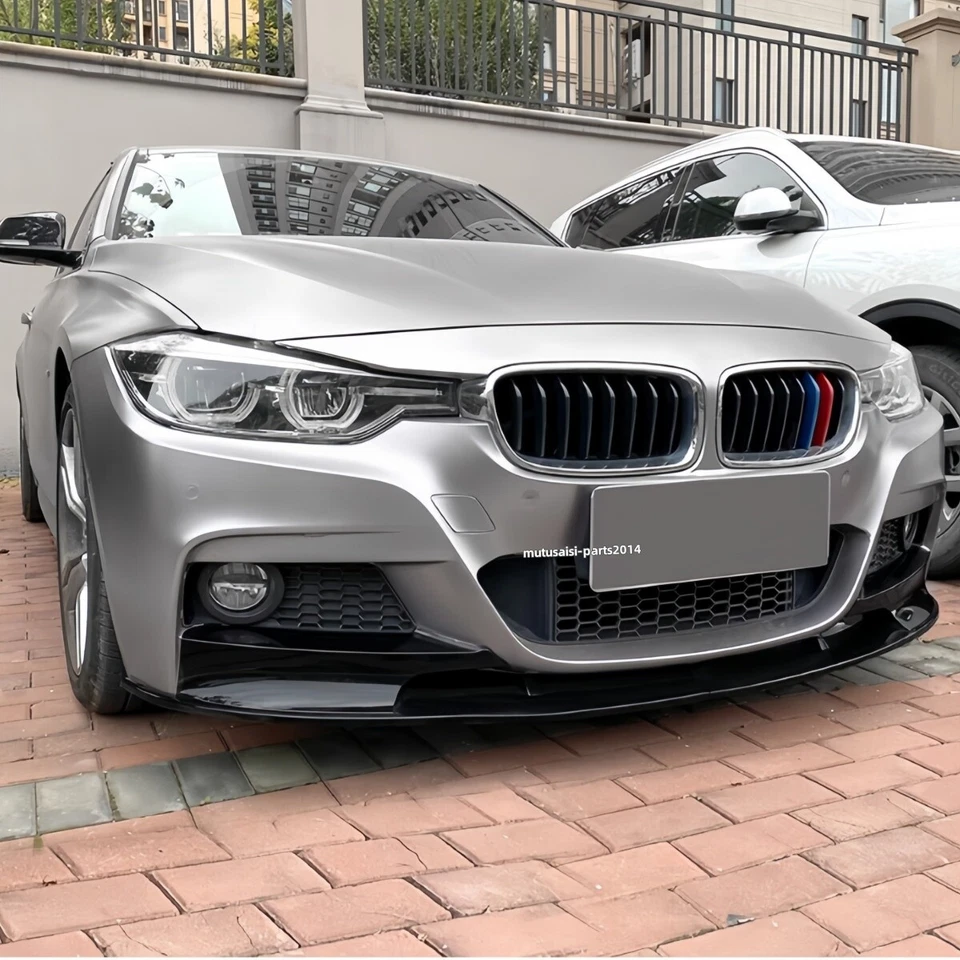 FITS 2012-18 BMW 3 SERIES F30 F31 325I 328I M SPORT FRONT LIP SPLITTER GLOSS BLK - Image 4 of 4