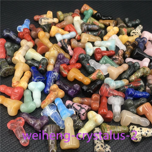 Wholesale Natural mix mini Penis Carved quartz Crystal Massager Wand Healing - Picture 6 of 296