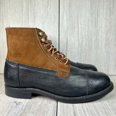 Frye Garrison Boots Lace Up Cap Toe Lace Up Leather Combat Boot‎ Mens Size 8 D Frye Men main image 4