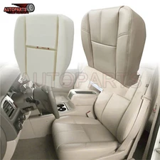 Driver Bottom Leather Seat Cover And Foam Cushion For 07-14 Chevy Sierra 2500HD