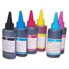 6 x 100ml Premium Quality Dye Based Ink Bottle Refills fits Epson Photo Printer