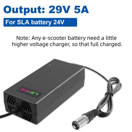 24V 2A-5A XLR Battery Charger for Mobility Pride Scooter Electric Wheelchair - Picture 5 of 9