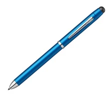 Cross Tech3+ Metallic Blue Multi Function Pen & Pencil & Stylus AT0090-8 In Box