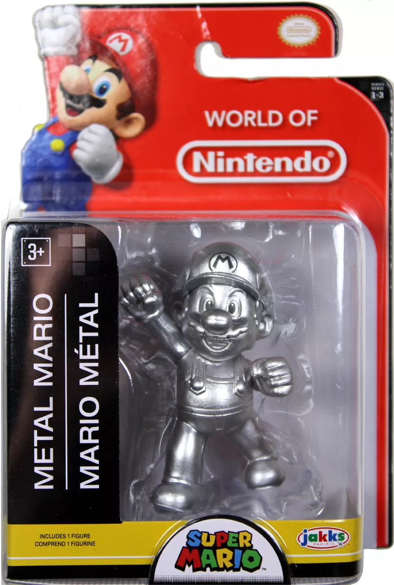 World of Nintendo METAL MARIO Figure Series 4 Super Mario JAKKS