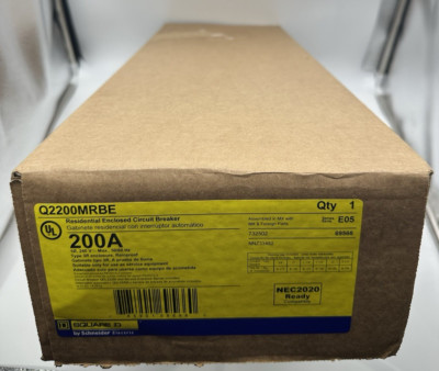 1 PC -Square D Q2200MRBE 200A Breaker Enclosure w/ QDL22200 PowerPact NEW
