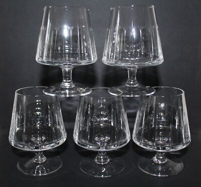 5 Cognacschwenker Brandy Cognac Gläser Likörgläser Glas/Kristall Vintage