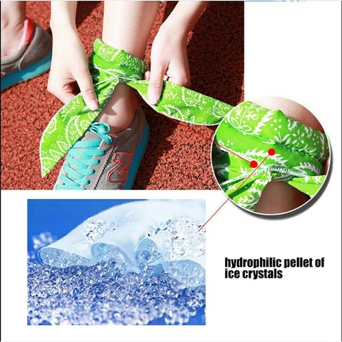 Bandana Headband Cooler Scarf Neck Ice Scarf Wrap Deluxe Outdoor Sport Cooling - Picture 3 of 22