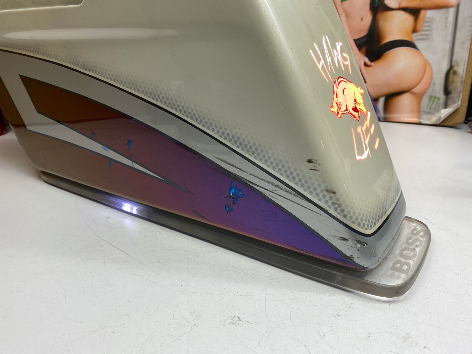 OEM Harley 97-13 Touring "Hawg Life" Left Side Saddlebag Bottom