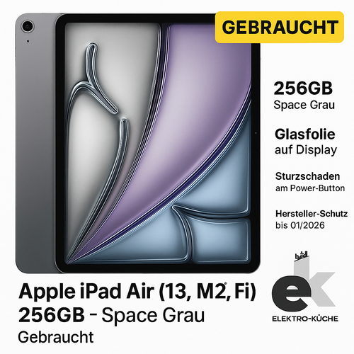  Apple iPad Air 13 M2 | Wi-Fi | 256GB | 2024 | iOS | Tablet TAB | MV273NF/A ✅