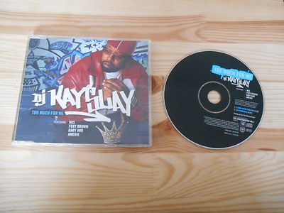 CD Hiphop DJ Kayslay - Too Much For Me (2 Song) Promo COLUMBIA sc Nas Foxy Brown