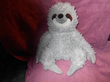 13" Kinrex curly gray sloth plush