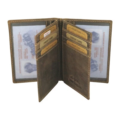 JENNIFER JONES Kompakte Brieftasche Kartenetui Dokumentenmappe Ausweisetui Echt Leder RFID-safe