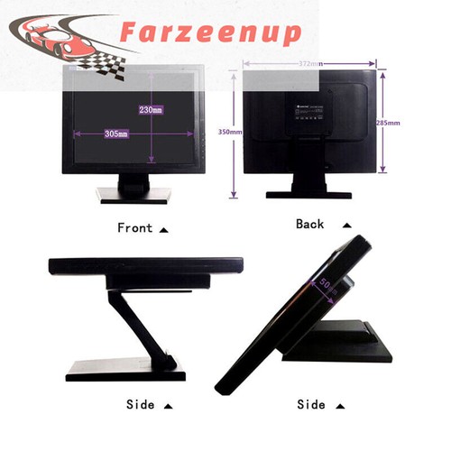 15" Touchscreen Monitor POS Kassenmonitor Monitore für Kassensystem LCD Display - Bild 5 von 11