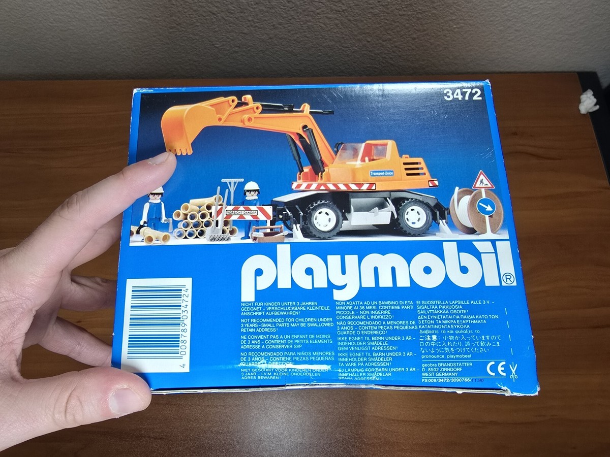 Buy Vintage PLAYMOBIL Bulldozer 3472 Excavator Earthworkers