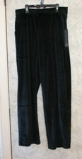 Black Velour track jogging pants.Medium.Black.Pockets.NWT.House of Harlow 1961