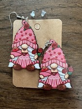 Valentine  s Day Earrings Gnome- NEW