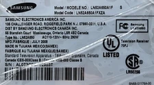 Lot of OEM Samsung LN52A650A1F S parts TV LN52A650A1FXZA