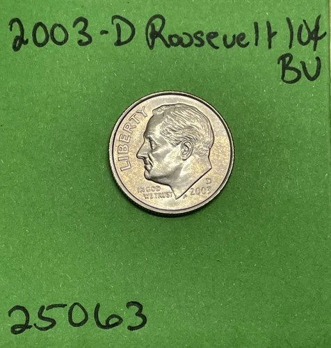 2003 D Roosevelt Dime 10c Gem BU Uncirculated US Coin