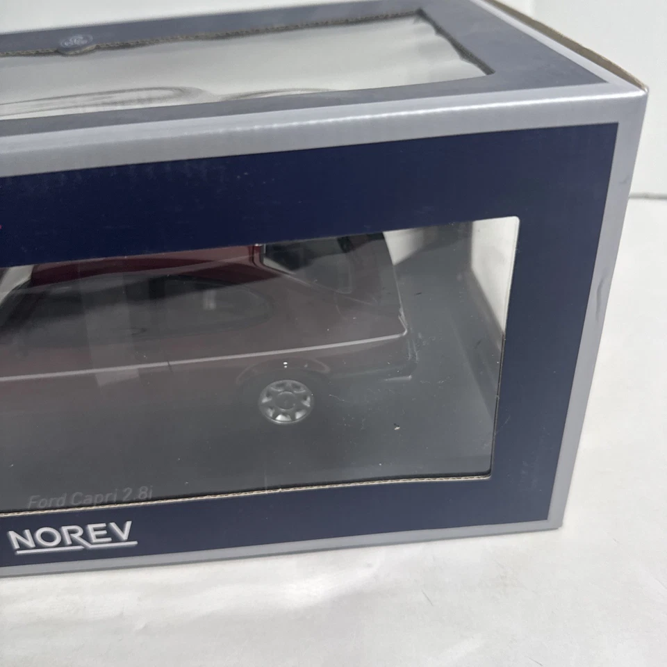 1982 FORD CAPRI 2.8I, LHD, DARK RED, 1:18 SCALE By NOREV Rare! New! Clean! - Image 3 of 4