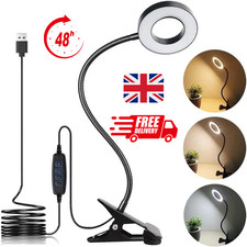48 LED USB Clamp Clip On Flexible Desk Light Bed Reading Table Study Night Lamp